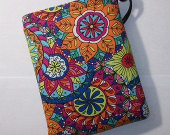 Pipe Pouch, Colorful Mandala, Pipe Case, Pipe Bag, Padded Pipe Pouch, Hippie, Hippy, 420, Smoke Bag, Cannabis, Stoner Gift - 7" DRAWSTRING