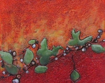 Original Encaustic Abstract Painting - Encaustic Art - Textured Painting - Square Painting - Beeswax and Oil Painting - KLynnsArt