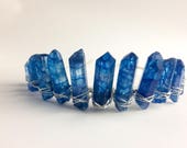 The Deep Sea Crystal Crown, crystal crown, quartz tiara, raw crystal crown, aura quartz crown, crystal headpiece, mermaid crown