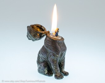 Working 1930s Japanese Figural Tiger Table Lighter