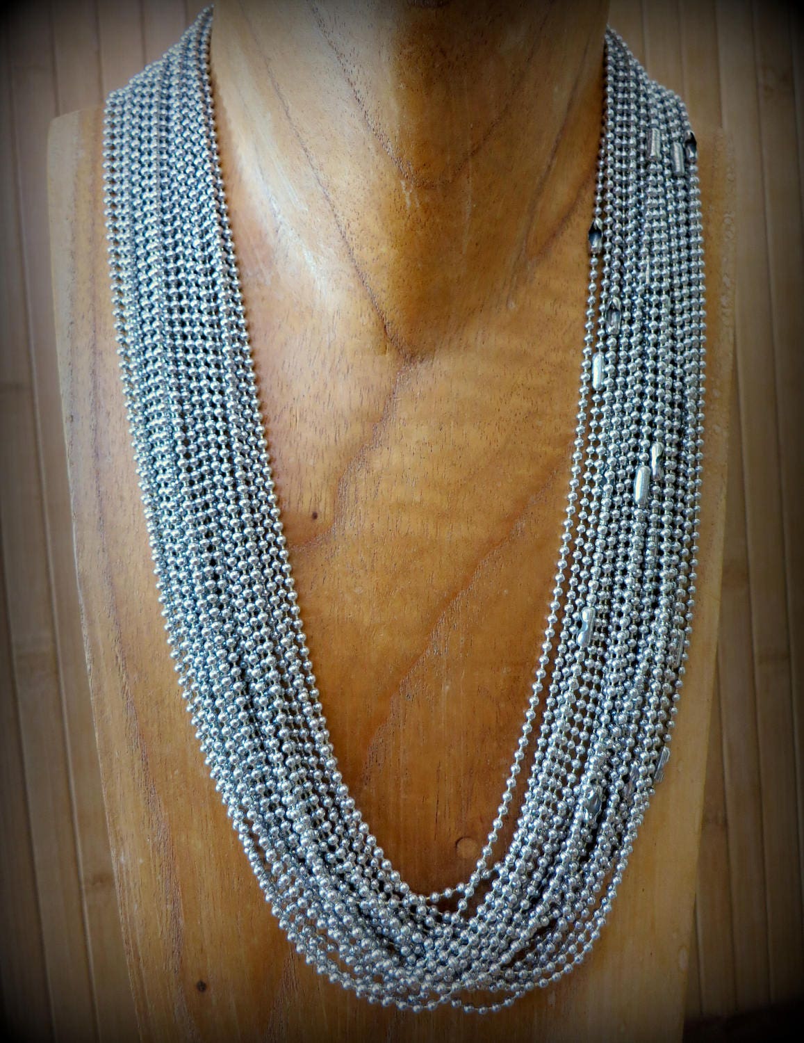 2 Dozen 24 Aluminum Ball Chain Necklaces Lot of 24