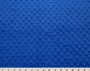 END OF BOLT - 32" X 60" - Electric Blue Dimple Minky From Shannon Fabrics