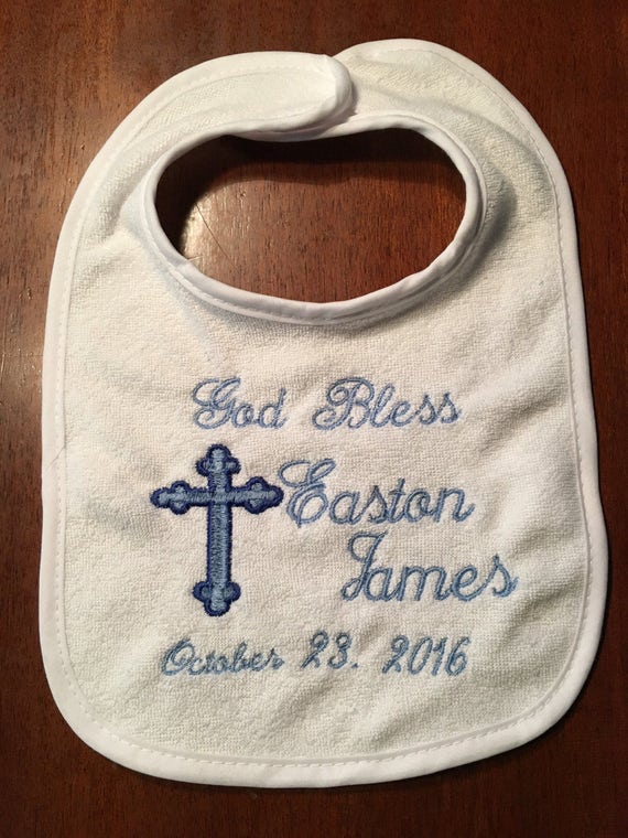 Baptism bib Personalized baby bib Christening Baptism baby