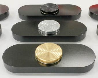 Simplistic Metal Fidget Spinner, Black Anodized Aluminum - Made In USA, EDC ADHD