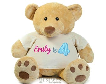 giant personalized teddy bear