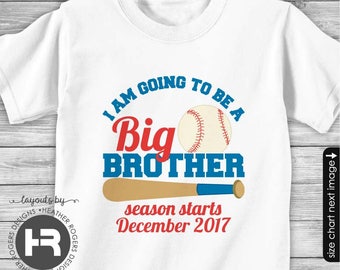 Baseball Big Brother Shirt - I'm Going To Be A Big Brother Shirt - Pregnancy Announcement Shirt