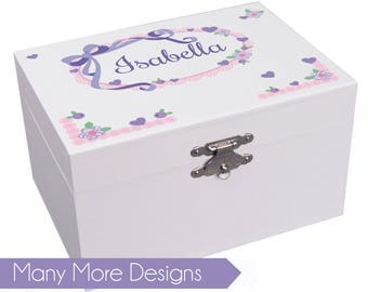Personalized Musical Ballerina Jewelry Box for Girls in Teal, Aqua, Pink, Lavender, Purple Monogrammed Ballet Recital JEWEA