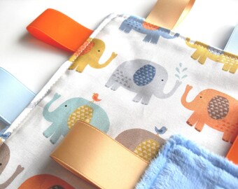 Minky Taggie blanket / Personalised taggie / Choose your Minky colour / Personalized Taggy Blanket / Baby Shower gift / Taggies baby blanket