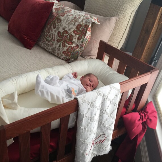 Cherry SlatSided Sidecar Style Baby Bed for CloseSleeping