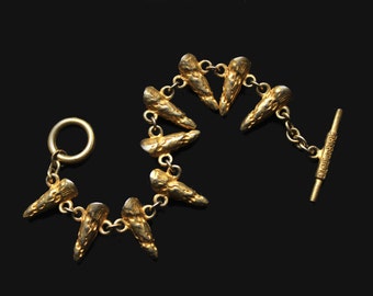 1990s Biche de bère gold plated bracelet made in France