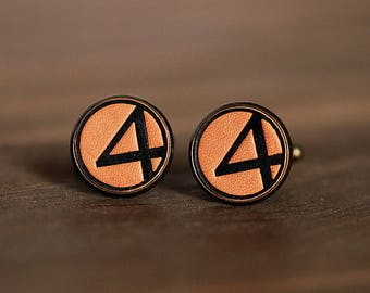 Vintage Style cufflinks - Personalized Fantastic 4 Cufflinks With a Gift Box
