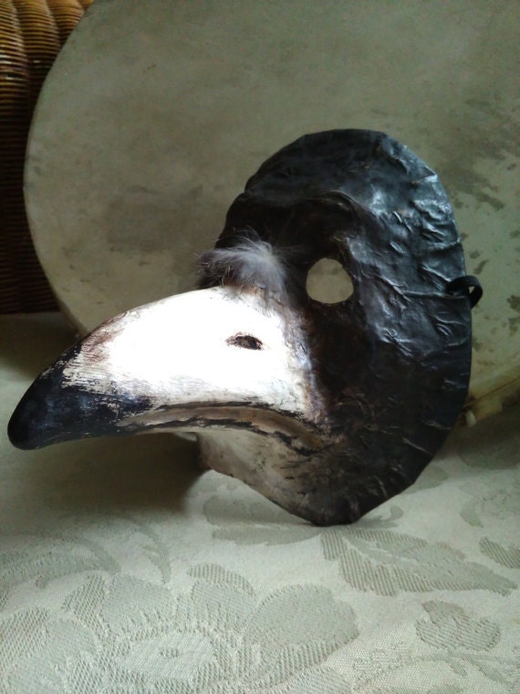 Plague Doctor mask paper mache mask handmade mask