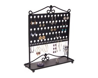 Earring Holder Stand Jewelry Organizer Storage Rack Earring Organizer Display a great way to declutter your jewelry box & drawers
