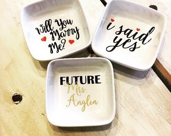 Ring Dish, Engagement Ring Dish, Photo Prop, Ring Holder, Engagement Photo Prop, Ring Holder, Bridal Shower Gift, Bridesmaid Gift