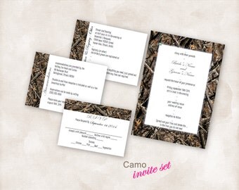 Snow Camo Wedding Invitations 7