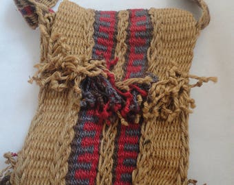Vintage Macrame Woven Messenger Bag, Macrame Braided Messenger Sac, Macrame Purse, Boho Messenger Bag, Boho Macrame Sac, Handmade Bag