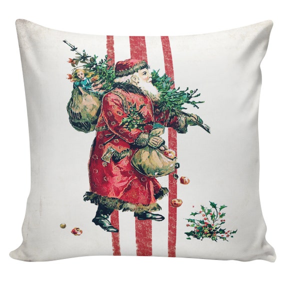 Items similar to Santa Pillow, Christmas Pillow, Holiday Pillow