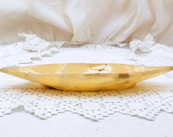 Vintage Artisan Carved Stone Agata Alabaster Tinket Bowl, Ashtray, Mid Century Decor, Retro Home Interior, Man Cave, Candle Holder, Jewelry