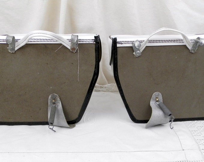 2 Vintage French Mid Century Black and White Bicycle Panniers, Saddle Bags, Vespa, Bike, Moped, Collectible, 1960s, 1970s, Cycle Bags, Retro 2 Vintage French Mid Century Black and White Bicycle Panniers, Saddle Bags, Vespa, Bike, Moped, Collectible, 1960s, 1970s, Cycle Bags, Retro