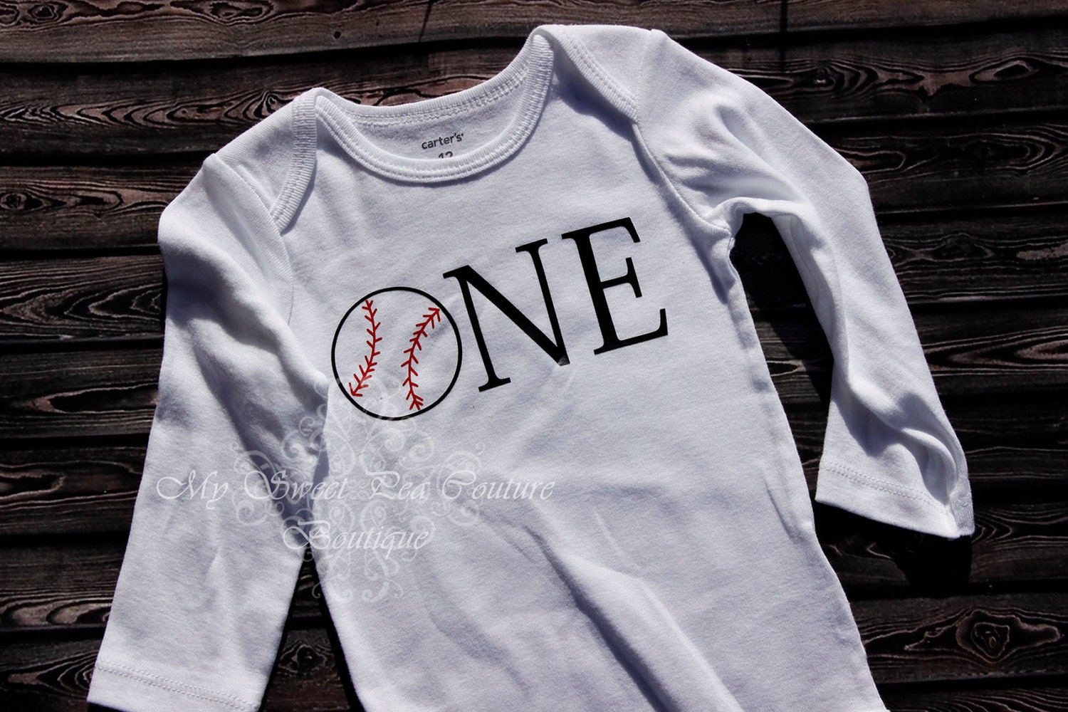 First Birthday Baseball One Onesie First Birthday Outfit 1st