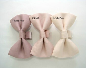 Rose Pink Dog Bow Tie/Blush Dog Bow Tie/Pale Pink Dog Bow Tie/Petal Dog Bow Tie Wedding Dog Bow