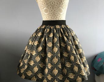 Ladies or girls Harry Potter inspired Time-Turner full skater style skirt