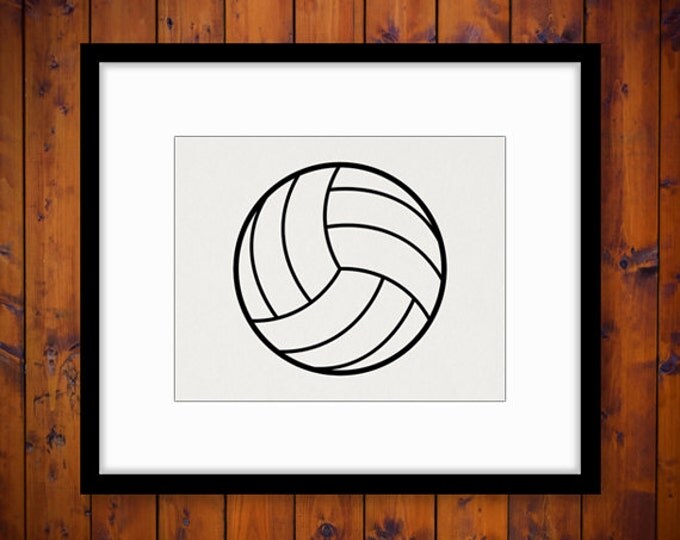 Printable Volleyball Graphic Volleyball Digital Image Printable Sports Icon Download Sports Digital Artwork Jpg Png Eps HQ 300dpi No.3985