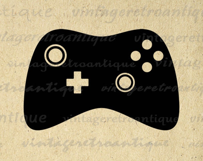 Printable Image Video Game Graphic Gaming Digital Video Game Controller Gamepad Download for Transfers Tea Towels etc HQ 300dpi No.3937