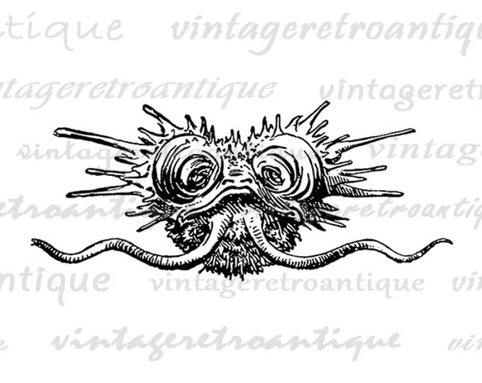 Printable Graphic Dragon Digital Monster Download Illustration Image Antique Clip Art Jpg Png Eps HQ 300dpi No.3816