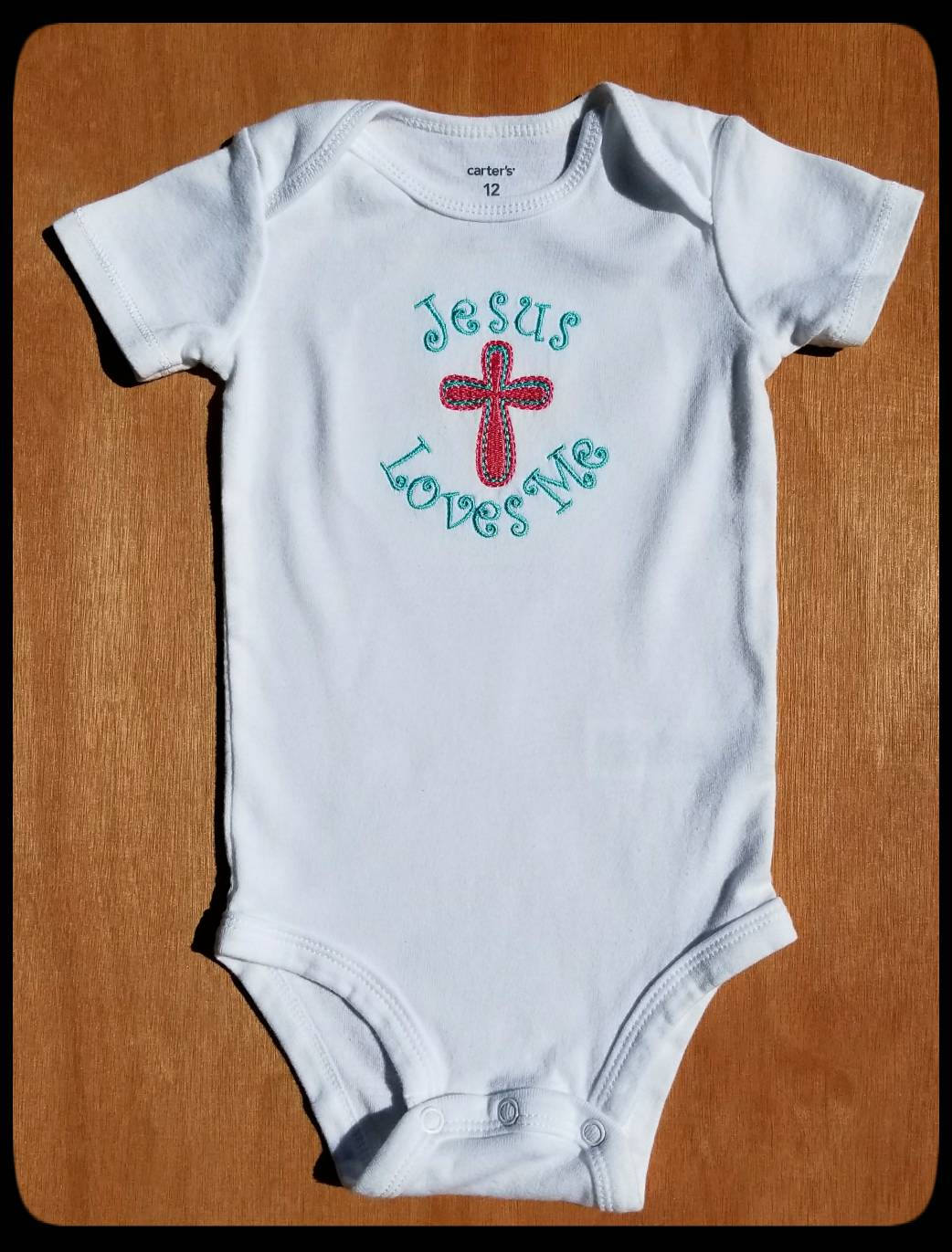 Embroidered Bodysuit Christian Baby Clothes Embroidered