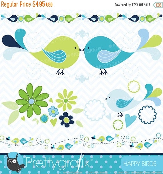 80% OFF SALE bird tweets clipart commercial use, vector graphics, digital clip art, digital images - CL425 Il_570xn