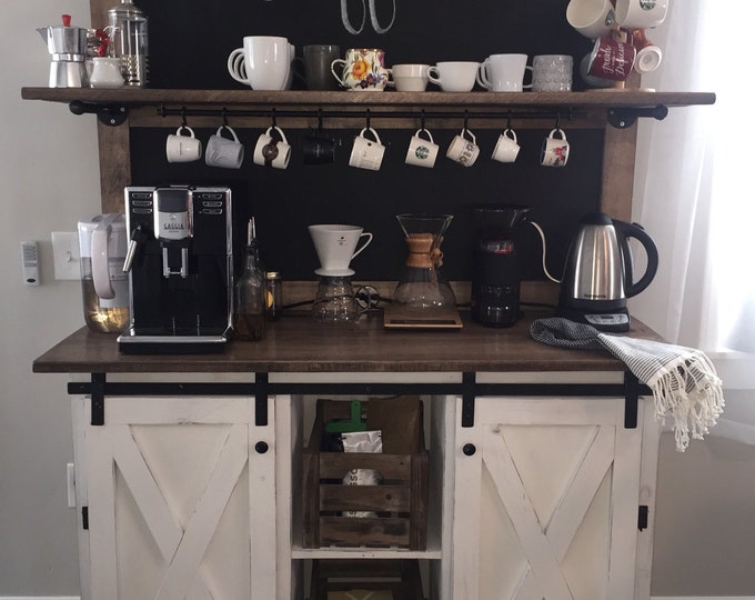 Weston Chalkboard Coffee Bar Buffet - FREE SHIPPING