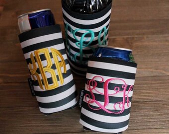 Monogram water bottle - Monogram Can - Monogram Slim Can - Monogrammed Can Cuddler®& free KOOZIE ® with purchase of Custom CanCuddler ®