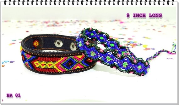 Items similar to Mexican bracelet, Mexico embroidered, Embroidered ...