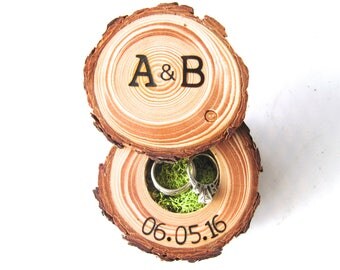 Ring Box Wedding | Wood Ring Box | Ring Bearer Box | Engagement Ring Holder