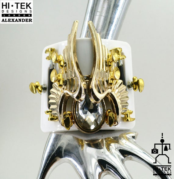 Hi Tek Alexander goth handmade steampunk unisex angel wing jewelry cuff bracelet by AlexanderHiTek steampunk buy now online