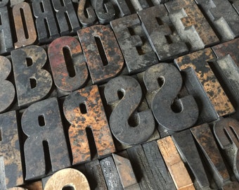 Pick Your Letters / Vintage Letterpress / Antique Letterpress / Printer Block Letter / Wood Type / Wood Letters / Vintage Type