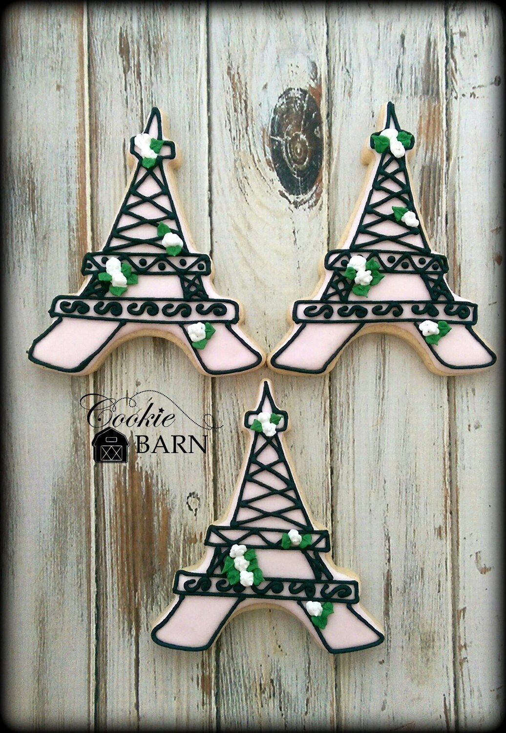 Eiffel Tower Paris Decorated Cookies