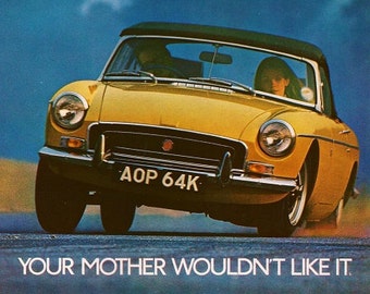 MGB Car Print 1967 Advertising Wall Art