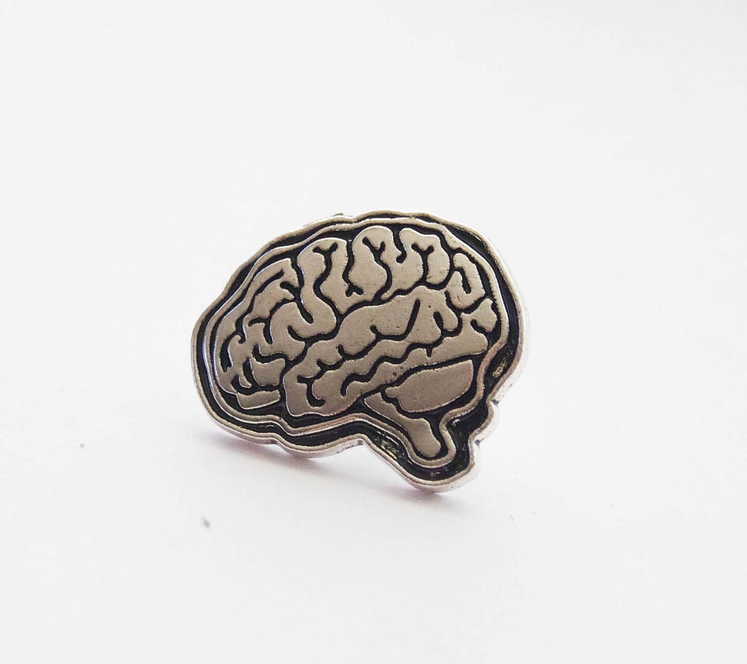 Brain Tie Pin Brains Pin Brain Lapel Pin Anatomical Brain