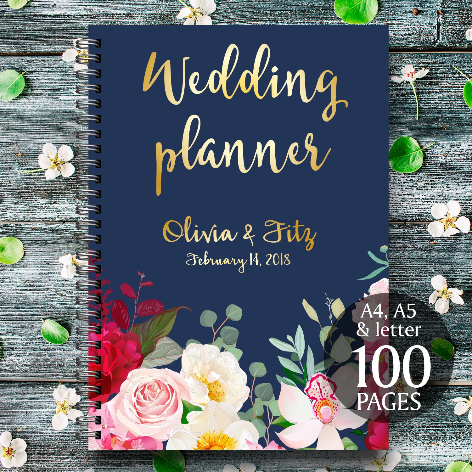 DIY wedding  planner  Navy burgundy wedding  binder Printable