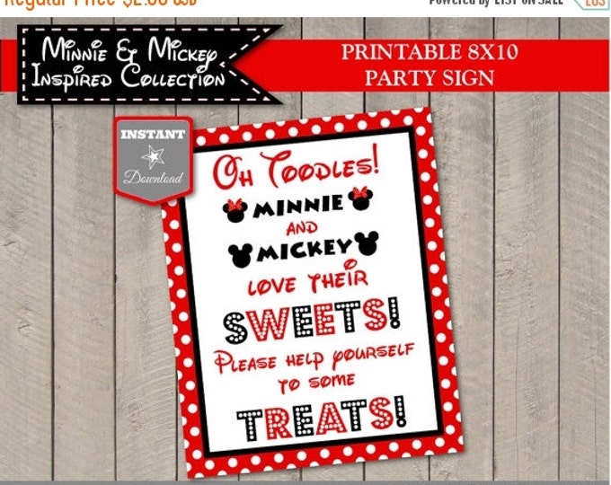SALE INSTANT DOWNLOAD Girl and Mouse Mouse Printable 8x10 Sweets and Treats Party Sign / Girl & Boy Mouse Collection / Item #2141