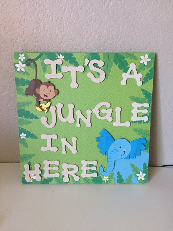 Jungle Theme Nursery Sign Jungle Theme Baby Shower Safari