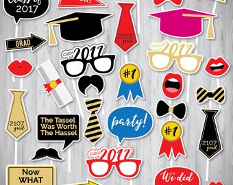 Graduation Photo Booth Props, Graduation Props, Huge Graduation Printable Prop Set, Printable Graduation Props, Photo Booth Props