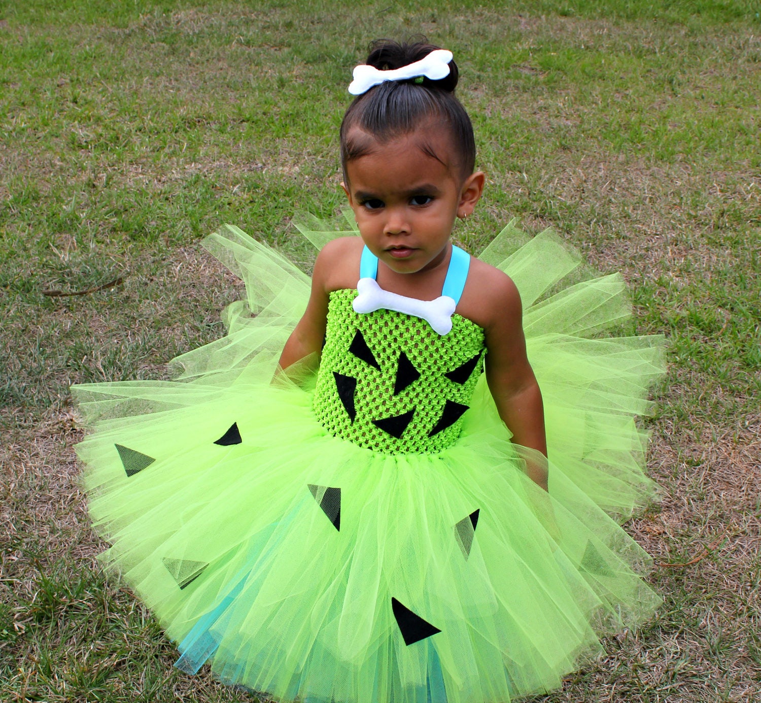 Pebbles tutu dress/ Flintstone tutu/ pebbles costume/ pebbles