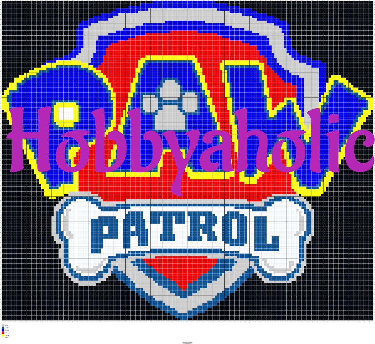 Paw Patrol Graphghan Blanket Pattern only