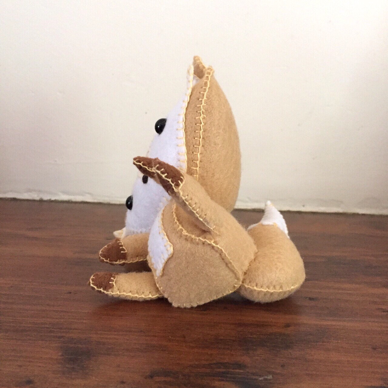 Wool felt fox / stuffed fox /plush fox toy / golden brown fox