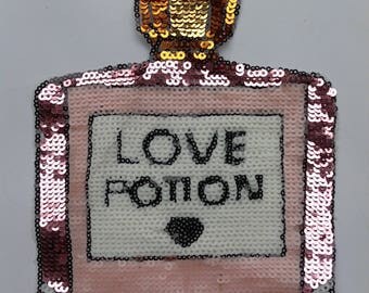 1PC Sequin Applique,Perfume Bottle Applique,Multicolor Applique,Sequin Patch,High Quantity Sequin Applique