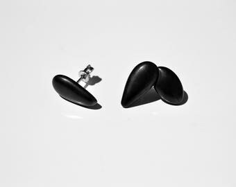 Uneven/Mismatched earrings/earrings Sterling Silver earrings oxidized/Oxidized silver/pieces single/gift for her