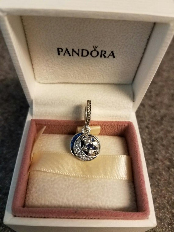 Authentic pandora vintage night sky dangle charm 791993CZ